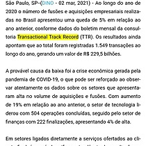 Fuses e aquisies empresariais apresentam queda em relao a anos anteriores